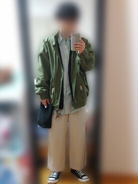 「marka（マーカ）のアイテム（ブルゾン）」を使った、ピローさん（メンズ・170cm）の春コーディネート