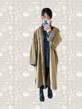 「アウターコーデ」｜「アイテム（その他トップス）」を使った、もんぴ۶✧˖°さん（レディース・152cm）の冬コーディネート