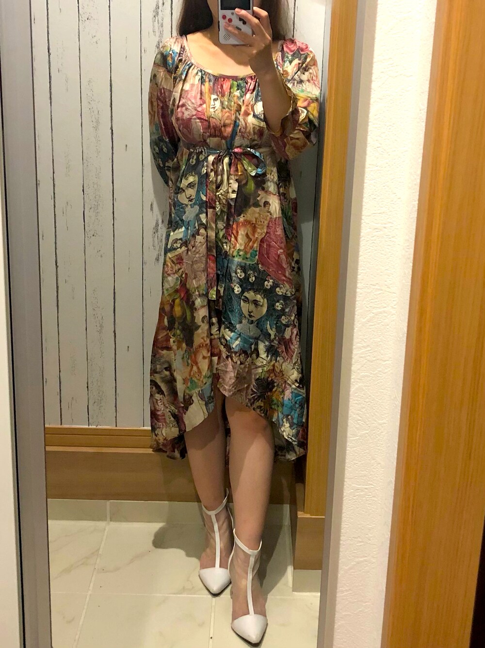 「あちゃちゅむ、あちゃちゅむムチャチャ(AHCAHCUM.muchacha)、ドレス、ワンピース、シースルーブーツ、フィッシュテール」｜「AHCAHCUM.muchachaのアイテム（ワンピース、ゴールド系）」を使った、♡indigolovE♡さん（レディース・152cm）の春コーディネートの1枚目の写真