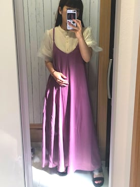 「冷感」｜「アイテム（ワンピース/ドレス）」を使った、♡indigolovE♡さん（レディース・152cm）の夏コーディネート