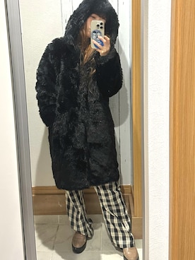 「MONKI（モンキ）のアイテム（ジャケット/アウター）」を使った、♡indigolovE♡さん（レディース・152cm）の冬コーディネート