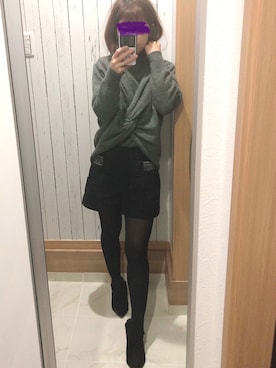 「MONKI（モンキ）のアイテム（ジャケット/アウター）」を使った、♡indigolovE♡さん（レディース・152cm）の冬コーディネート