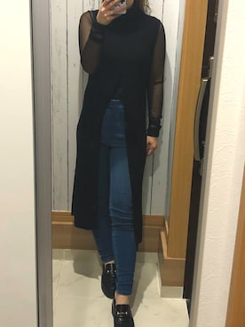 「MONKI（モンキ）のアイテム（トップス）」を使った、♡indigolovE♡さん（レディース・152cm）の春コーディネート