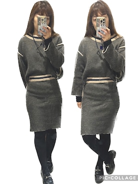 「インスタフォローしてね！」｜♡indigolovE♡さん（レディース・152cm）の冬コーディネート