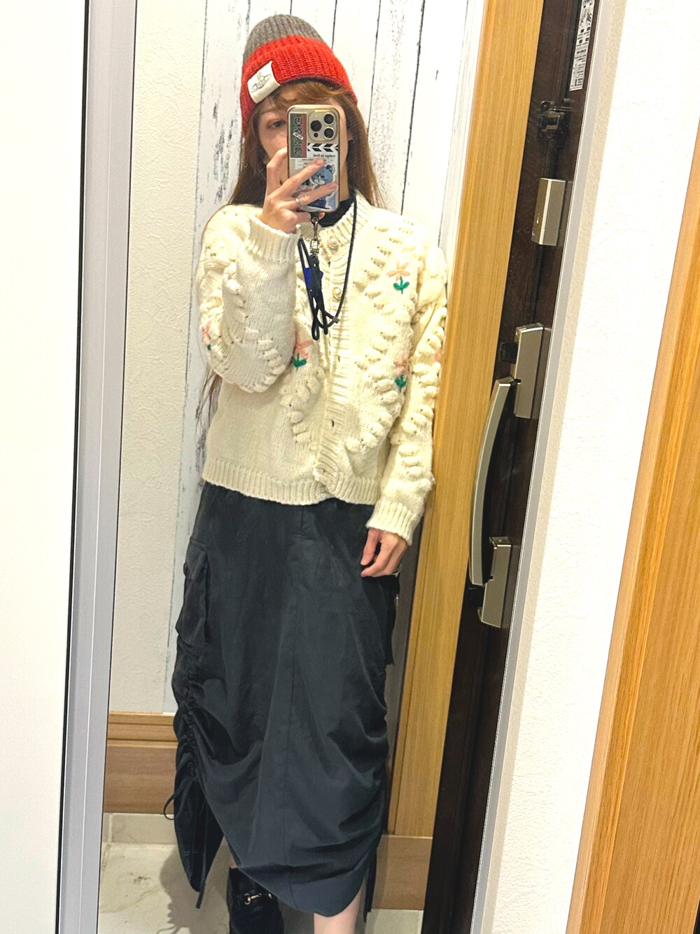 Vivienne Westwood オレンジニット帽 Vivienne Westwood 美品 ヴィヴィアンウエストウッド レザータグ