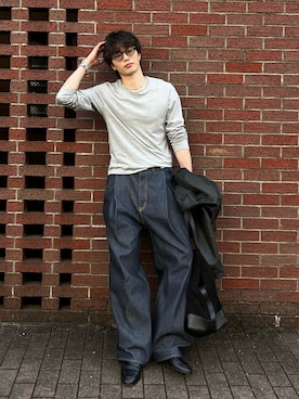 「TORY LEATHER（トリーレザー）のアイテム」を使った、Genyaさん（メンズ・178cm）の春コーディネート