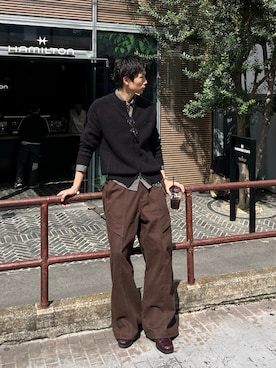 「アイテム（ローファー）」を使った、Genyaさん（メンズ・178cm）の秋コーディネート