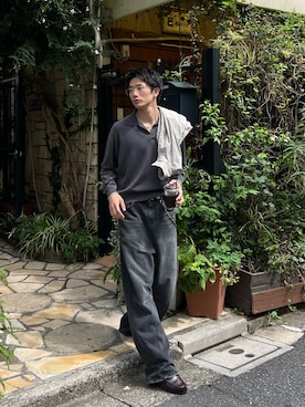 「アイテム（ローファー）」を使った、Genyaさん（メンズ・178cm）の秋コーディネート