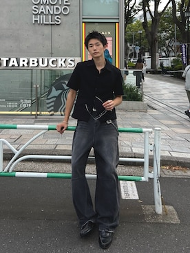 「アイテム（ローファー）」を使った、Genyaさん（メンズ・178cm）の秋コーディネート