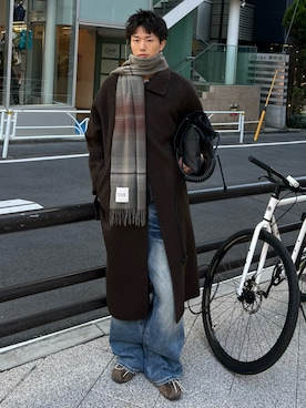 「アイテム（チェスターコート）」を使った、Genyaさん（メンズ・178cm・20代）の冬コーディネート