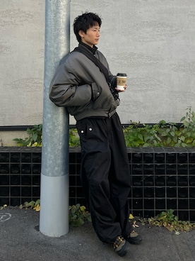 「アイテム（MA-1）」を使った、Genyaさん（メンズ・178cm・20代）の冬コーディネート