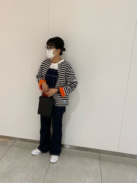 「orcival」｜「アイテム（オールインワン・サロペット）」を使った、azusa さん（レディース・148cm）の秋コーディネート