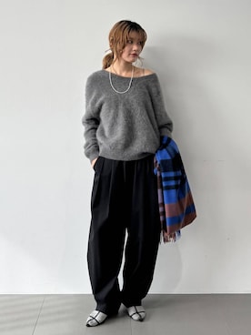 「TWEED MILL（ツイードミル）のアイテム」を使った、maiさん（レディース・161cm）の秋コーディネート