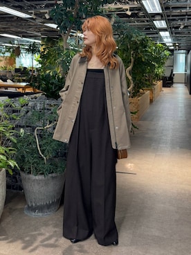 「アイテム（つなぎ/オールインワン）」を使った、maiさん（レディース・161cm）の夏コーディネート