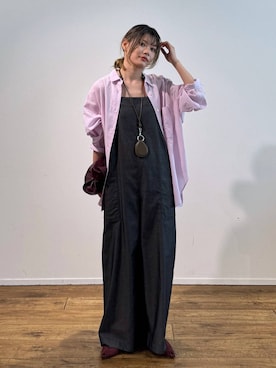 「jj mercer（ジェイジェイマーサー）の【J.J. Mercer×VEIN×BABYLONE】PHOTO  BAG（ショルダーバッグ、グレー系）」を使った、maiさん（レディース・161cm）の夏コーディネート