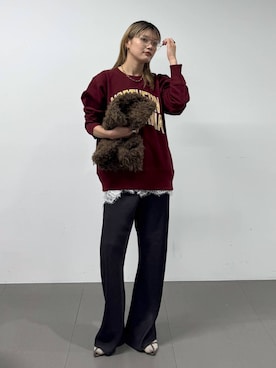 「リラックス」｜maiさん（レディース・161cm）の冬コーディネート