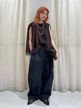 「アイテム（アクセサリー）」を使った、maiさん（レディース・161cm）の夏コーディネート