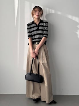 「ADD CULUMN（アドカラム）のアイテム」を使った、maiさん（レディース・161cm）の春コーディネート