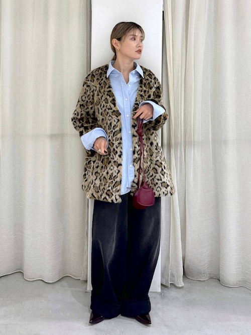 レオパードノーカラージャケットBABYLONE