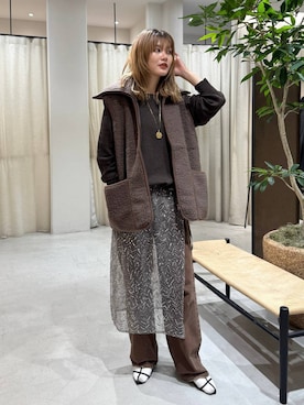 「BABYLONE（バビロン）のアイテム（スカート）」を使った、maiさん（レディース・161cm）の秋コーディネート