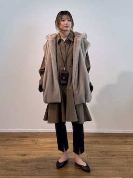 「BABYLONE（バビロン）のストレッチクロップドパンツ（その他パンツ、ブラック系）」を使った、maiさん（レディース・161cm）の夏コーディネート