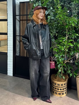 「アイテム（カバーオール）」を使った、maiさん（レディース・161cm）の秋コーディネート