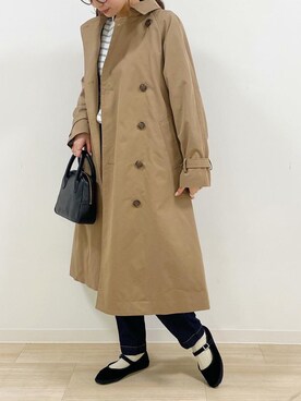 「PUAL CE CIN（ピュアルセシン）のアイテム（トレンチコート）」を使った、misakiさん（レディース・162cm）の冬コーディネート
