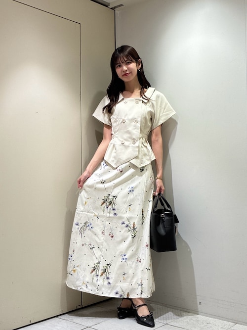 オリジナル花柄Aラインスカート