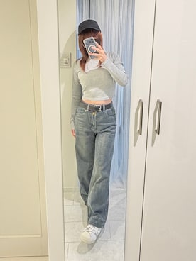 「GU（ジーユー）のアイテム（帽子）」を使った、Naoさん（レディース・158cm）の春コーディネート