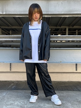 「Danke schon」｜「アイテム（スラックス）」を使った、マツモトさん（レディース・161cm）の秋コーディネート