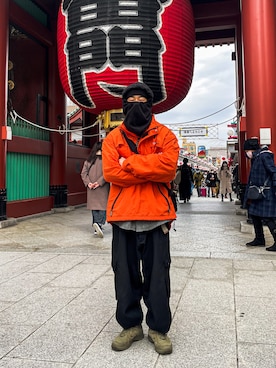 「O project（オープロジェクト）のアイテム（パンツ）」を使った、工藤さん（メンズ・170cm）の冬コーディネート