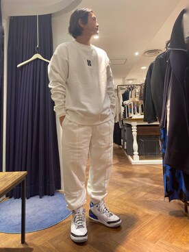 「A4A（エーフォーエー）のアイテム（スウェット）」を使った、naoさん（メンズ・172cm）の秋コーディネート