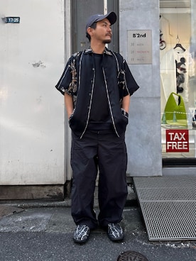 「OOFOS（ウーフォス）のアイテム」を使った、naoさん（メンズ・172cm）の夏コーディネート