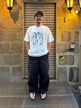 「アイテム（スリッポン）」を使った、naoさん（メンズ・172cm）の夏コーディネート