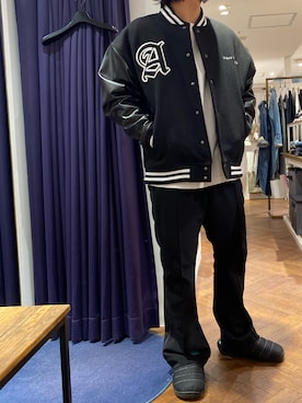 「A4A（エーフォーエー）のアイテム（スタジャン）」を使った、naoさん（メンズ・172cm）の冬コーディネート