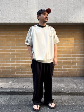 「アイテム（スリッポン）」を使った、naoさん（メンズ・172cm）の夏コーディネート