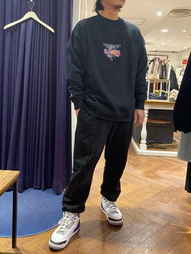 「A4A（エーフォーエー）のアイテム（スウェット）」を使った、naoさん（メンズ・172cm）の冬コーディネート