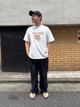 「OOFOS（ウーフォス）のアイテム」を使った、naoさん（メンズ・172cm）の夏コーディネート