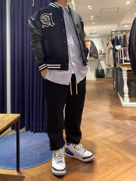 「A4A（エーフォーエー）のアイテム（スタジャン）」を使った、naoさん（メンズ・172cm）の秋コーディネート