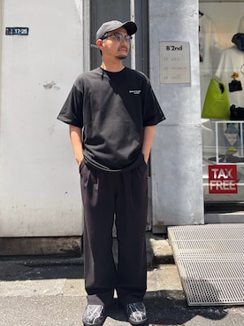 「OOFOS（ウーフォス）のアイテム」を使った、naoさん（メンズ・172cm）の夏コーディネート