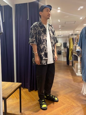 「MANASTASH（マナスタッシュ）のアイテム（シューズ）」を使った、naoさん（メンズ・172cm）の夏コーディネート