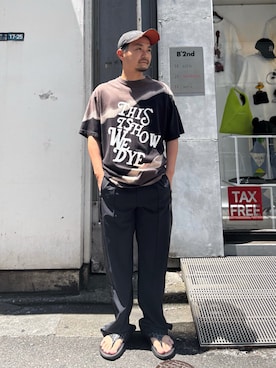 「アイテム（スリッポン）」を使った、naoさん（メンズ・172cm）の夏コーディネート