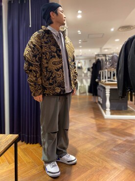 「A4A（エーフォーエー）のアイテム（ブルゾン）」を使った、naoさん（メンズ・172cm）の秋コーディネート