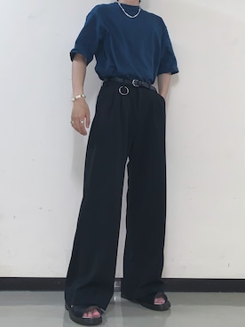 「NOWLE（ノウル）のアイテム（アクセサリー）」を使った、ザンさん（メンズ・172cm）の夏コーディネート