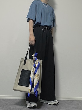 「NOWLE（ノウル）のアイテム（アクセサリー）」を使った、ザンさん（メンズ・172cm）の夏コーディネート