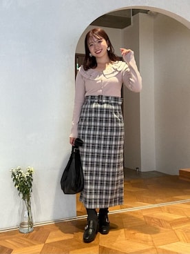 「natural couture（ナチュラルクチュール）のアイテム」を使った、かなみさん（レディース・156cm）の秋コーディネート