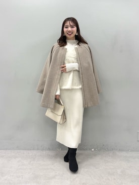 「アイテム（ワンピース/ドレス）」を使った、かなみさん（レディース・156cm）の冬コーディネート