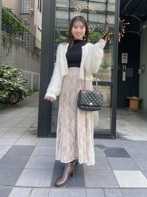 セール】袖口レースリブタートル（ニット/セーター）｜natural couture