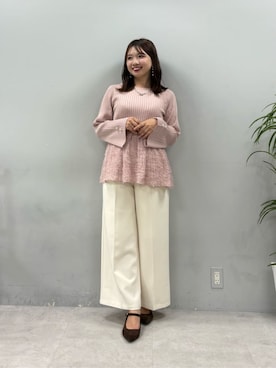 「natural couture（ナチュラルクチュール）のアイテム」を使った、かなみさん（レディース・156cm）の秋コーディネート