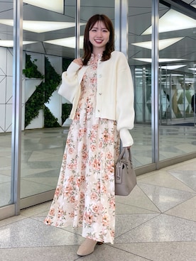 willfully｜フラワージャガードバイカラーパイピングワンピース